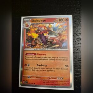 Pokemon Skeledirge Holo Orange Red Card